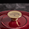 Tower Foundry 24cm Round Casserole Cast Iron Bordeaux Red