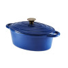 Tower Foundry 29cm Oval Casserole Cast Iron Limoges Blue