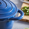 Tower Foundry 29cm Oval Casserole Cast Iron Limoges Blue