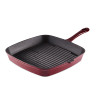 Tower Foundry 23cm Cast Iron Grill Pan Bordeaux Red