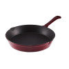 Tower Foundry 26cm Cast Iron Round Fry Pan Bordeaux Red