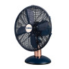 Tower Cavaletto 12 Inch Metal Desk Fan Rose Gold and Mid Night Blue