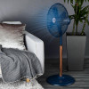 Tower Cavaletto 16 Inch Metal Pedestal Fan Rose Gold and Mid Night Blue