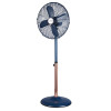Tower Cavaletto 16 Inch Metal Pedestal Fan Rose Gold and Mid Night Blue