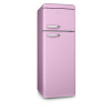 Swan Retro Top Mounted Fridge Freezer, Pink - Energy Rating: