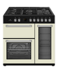 New World NW91DF3CR 90cm 3 Cavity Dual Fuel Range Cooker Cream Energy Rating A