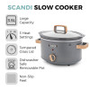 Tower Scandi 3.5L Stainless Steel Slow Cooker Grey