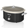Swan 6.5L Slow Cooker Retro - Black