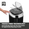 Tower 58L Stainless Steel Sensor Bin Black