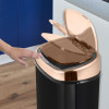 Tower Rose Gold 58L Square Sensor Bin Black