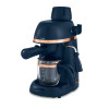 Tower Cavaletto 800W 4 Cup Espresso Machine Midnight Blue and Rose Gold