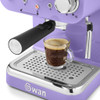 Swan Retro Espresso Coffee Machine - Purple