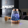 Tower Rose Gold 3KW 1.7L Smoked Glass Kettle Rose Gold