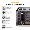 Tower Empire 4 Slice Toaster Black