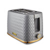 Tower Empire 2 Slice Toaster Grey with Brass Accents