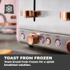 Tower Cavaletto 1800W 4 Slice Toaster S/Sl Marshmallow Pink and Rose Gold