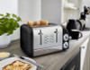 Swan 4 Slice Retro Toaster - Black