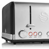Swan 4 Slice Retro Toaster - Black
