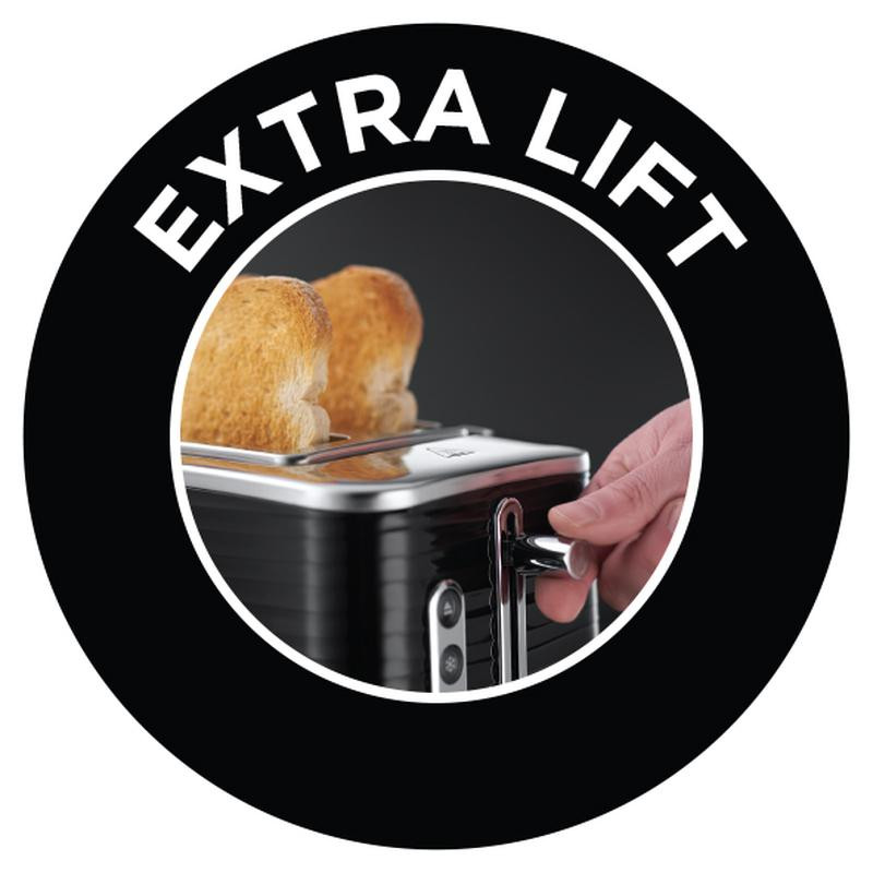 Russell Hobbs Inspire Toaster 2 Slice Black Mega Appliances