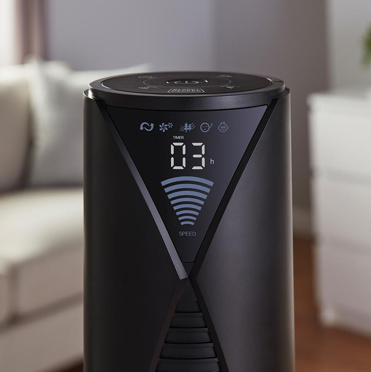 Black Decker 46 Inch Digital Tower Fan with 12 Hour Timer Black