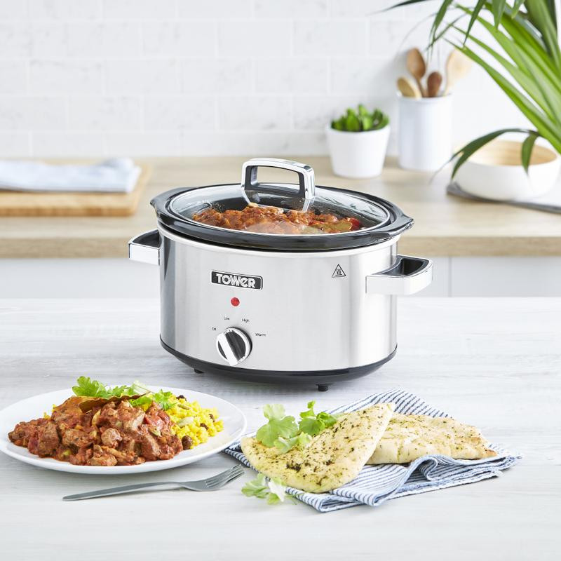 Tower Infinity 3.5L Stainless Steel Slow Cooker Mega Appliances