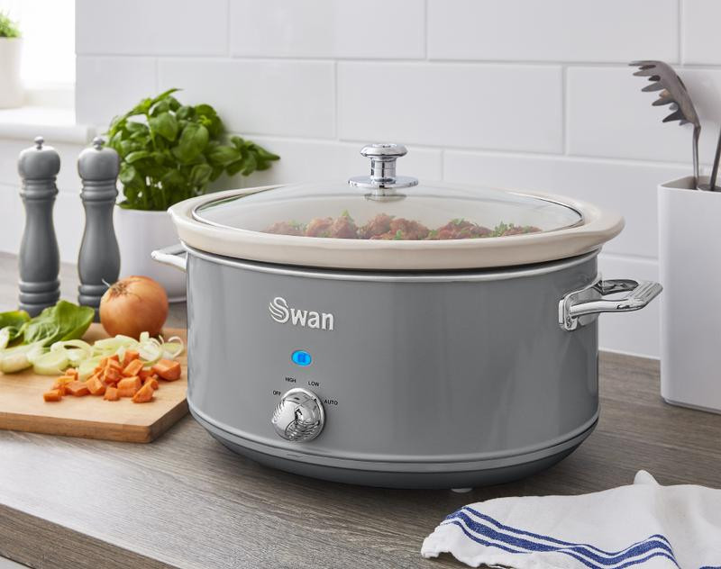 swan grey slow cooker