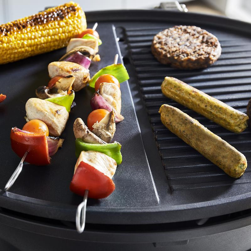 Tower XL Indoor Outdoor Electric BBQ Grill and Griddle with Wings and
