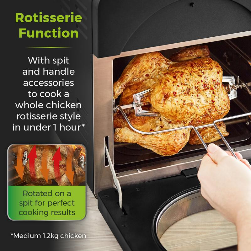 Tower Vortx XL 14.5L 5in1 Digital Air Fryer Oven with Rotisserie