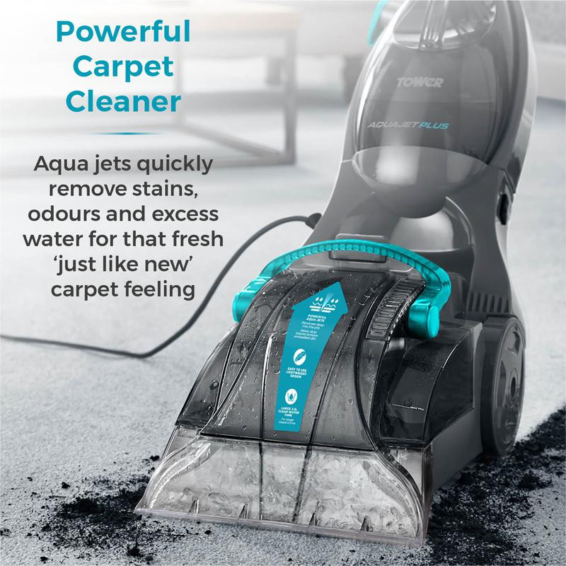 Tower TCW5 AQUAJETPLUS Carpet Washer Blue and Grey Mega Appliances