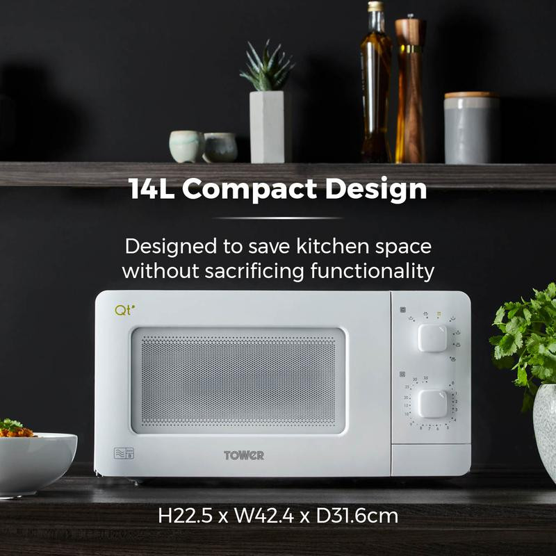 Tower 14 Litre Manual Control Microwave Oven White Mega Appliances