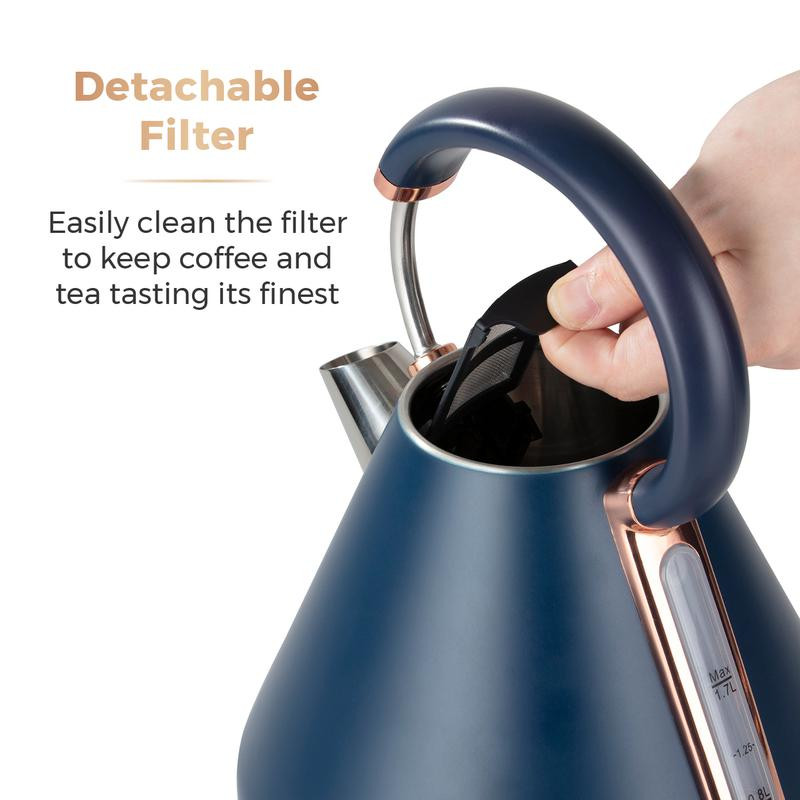 Tower Cavaletto 3KW Pyramid Kettle Midnight Blue and Rose