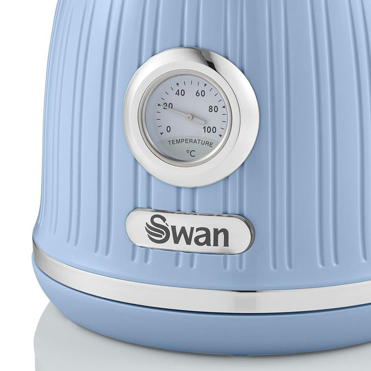 Swan 1.5L Dial Kettle with Temperature Gauge Retro Blue Mega Appliances