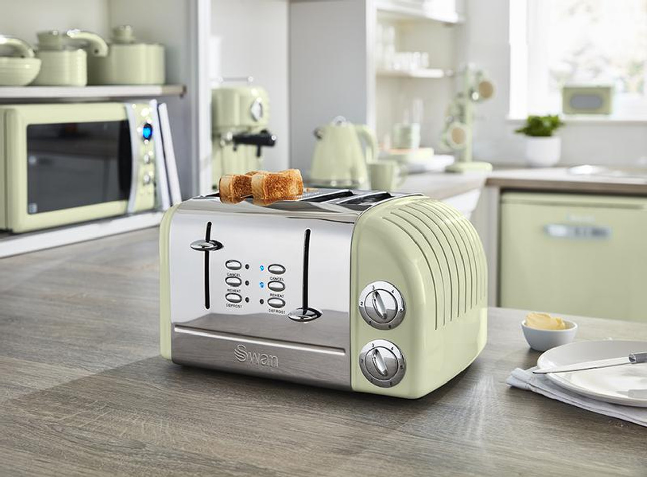 Swan retro sale green toaster