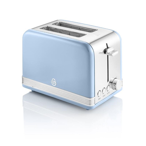 Swan Retro 2 Slice S/S Toaster - Blue