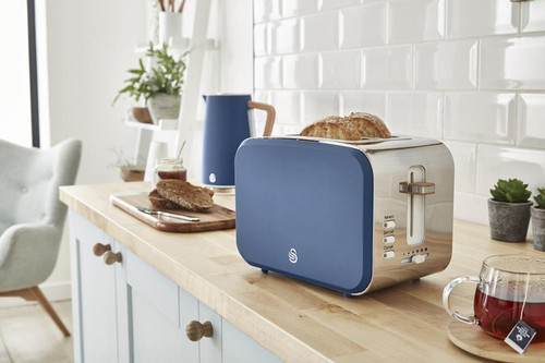 Swan 2 Slice Nordic Style Toaster - Blue