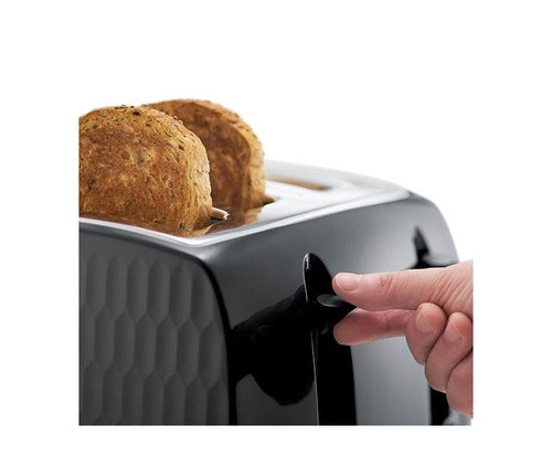 Russell Hobbs Honeycomb 4 Slice Textured Toaster, Black