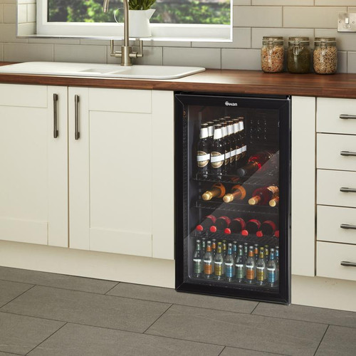 Swan 80L Glass Fronted Under Counter Fridge - Energy Rating: E