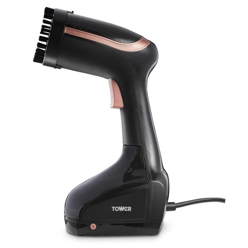 Tower Ceraglide Garment Steamer 1000W Black and Rose Gold