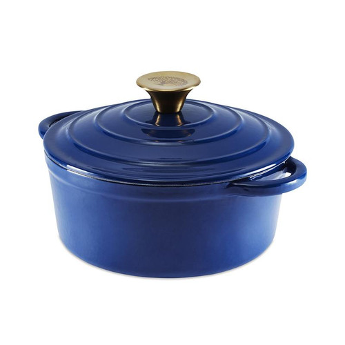 Tower Foundry 20cm Round Casserole Cast Iron Limoges Blue