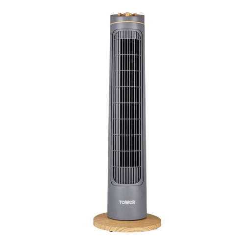 Tower Cavaletto 29 Inch Tower Fan with 2 Hour Timer Grey and Rose Gold