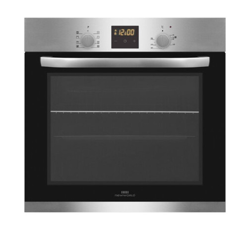 New World NWMFOT60X Built In Multi Function Single Electric Oven Stainless Steel Energy Rating A