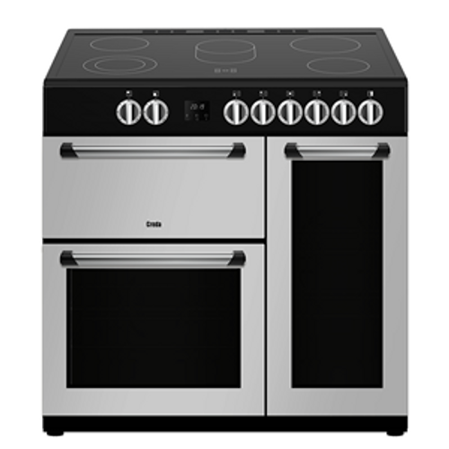 Creda C90RCCCS  90cm 3 Cavity Ceramic Range Cooker Silver