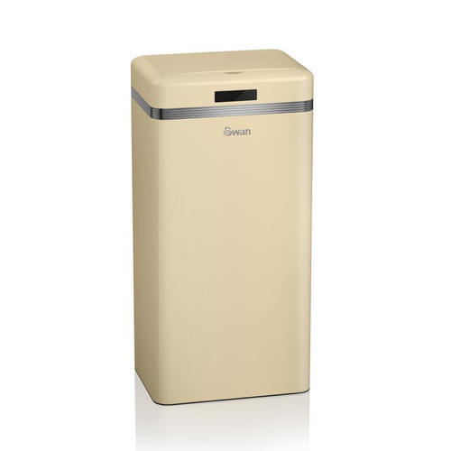 Swan Retro 45L Square Sensor Bin Cream