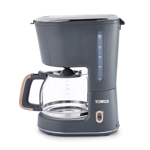 Tower Scandi 900W 1.25L Coffee Maker Grey