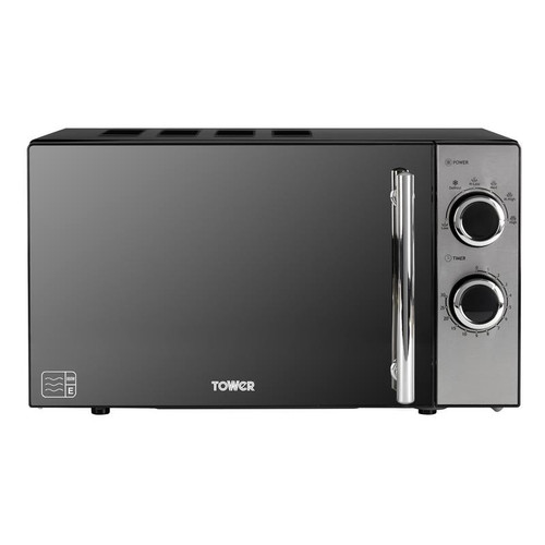 Tower 800W 20L Manual Microwave - Black