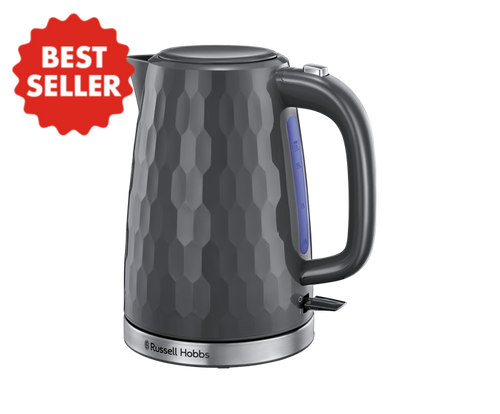 Russell Hobbs Honeycomb 1.7L Textured Kettle, Grey