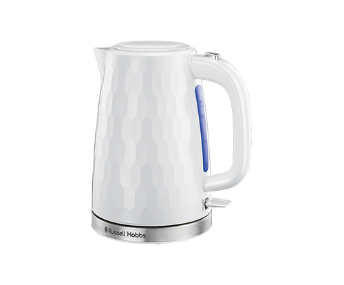 Russell Hobbs Honeycomb 1.7L Textured Kettle, White
