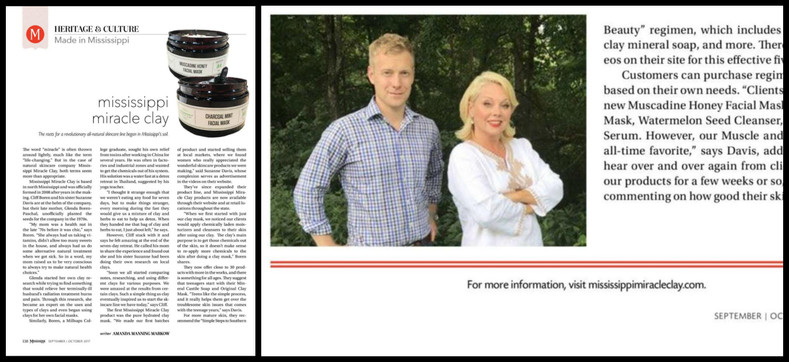 Mississippi Miracle Clay Featured in Mississippi Magazine's Fall Edition