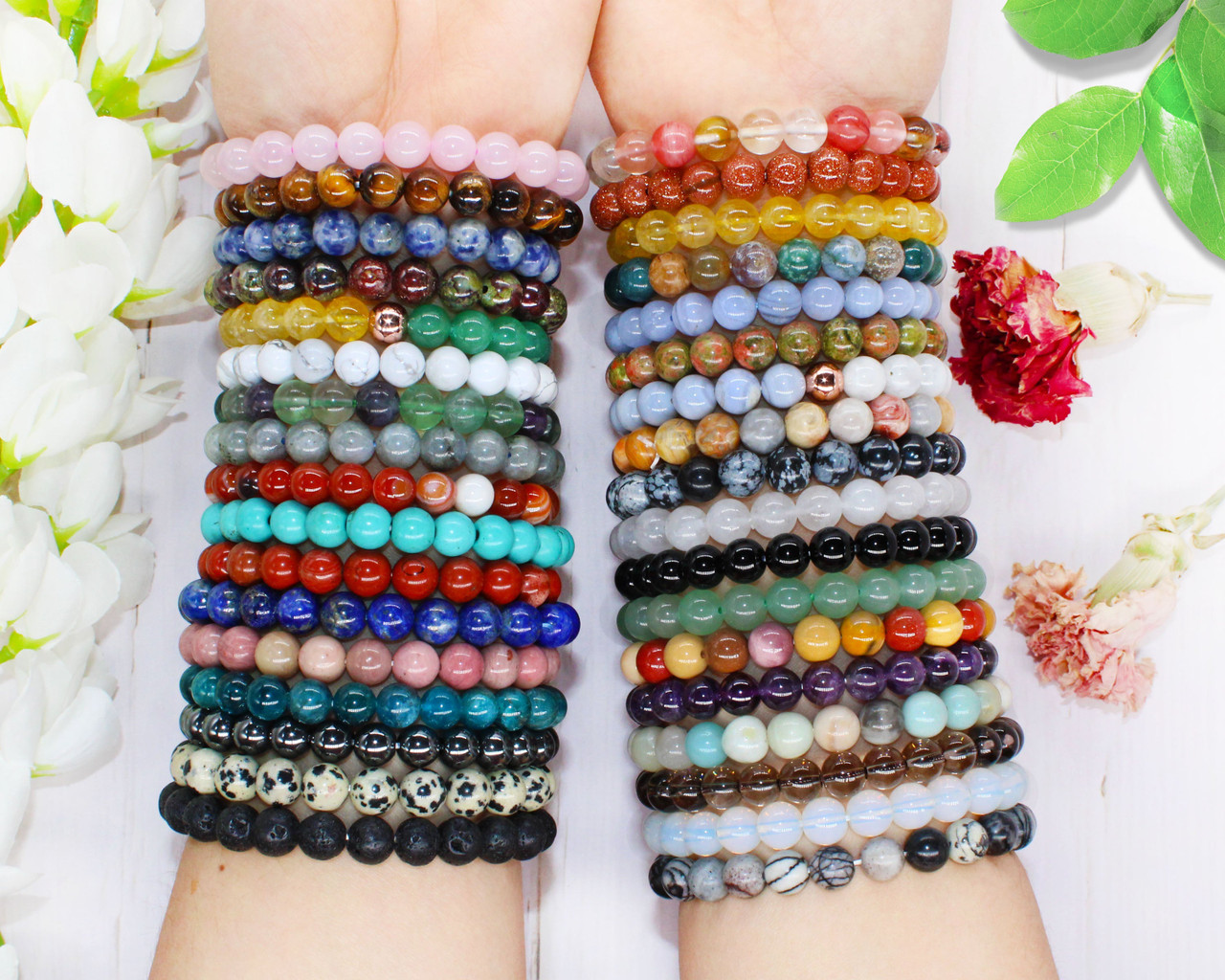 Coloured sales bead bracelet