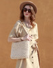 Jen & Co Etsy Macrame Large Knit Bag in Ivory style shot